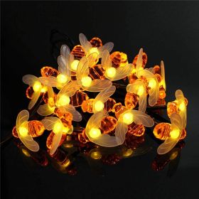 Honey Bee Shaped Waterproof Solar String Fairy Lights