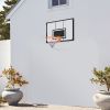 Soozier Wall Mounted Basketball Hoop with 45" x 29" Shatter Proof Backboard, Durable Rim and All-Weather Net for Indoor and Outdoor Use