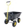 Folding car Poly Garden dump truck with steel frame, 10 inches. Pneumatic tire