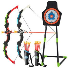 Youth Archery Bow Set with LED Light Up Bow and 20 Suction Cup Arrows for Kids