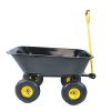 Folding car Poly Garden dump truck with steel frame, 10 inches. Pneumatic tire