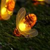 Honey Bee Shaped Waterproof Solar String Fairy Lights