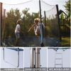 12 FT Trampoline For Kids And Family Outdoor Trampoline With Safety Enclosure Net, Ladder And Spring Cover - Backyard Bounce Jump Have Fun