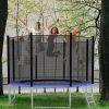 12 FT Trampoline For Kids And Family Outdoor Trampoline With Safety Enclosure Net, Ladder And Spring Cover - Backyard Bounce Jump Have Fun