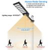 LED Solar Street Light Motion Sensor Dusk to Dawn Outdoor Road Lamp