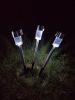 10pcs 5W High Brightness Solar Power LED Lawn Lamps with Lampshades White & Silver