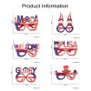 JOYMEMO 6PCS Independence Day Glasses Set American National Day Party Decoration Supplies USA 4th of July Event Party Supplies