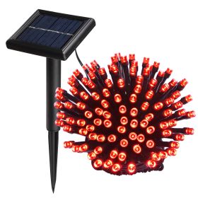 100LEDs Red Solar String Light (Color: As Picture)