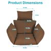 Egg Chair Cushion Hanging Basket Seat Cushion Thicken Soft Egg Swing Chair Pad Hanging Egg Chair Cushion with Headrest